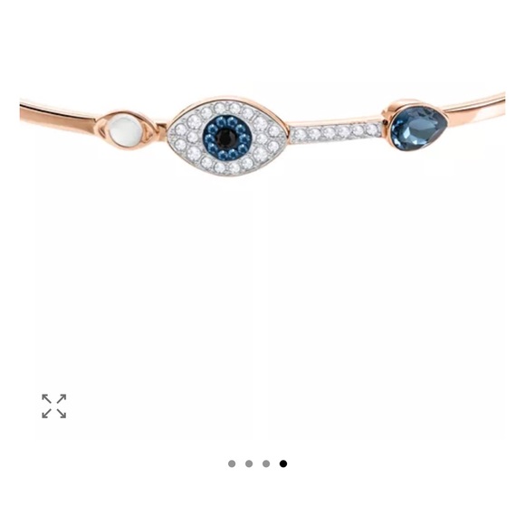Swarovski Symbolica Evil Eye Rose Gold Bangle Bracelet - Picture 7 of 7